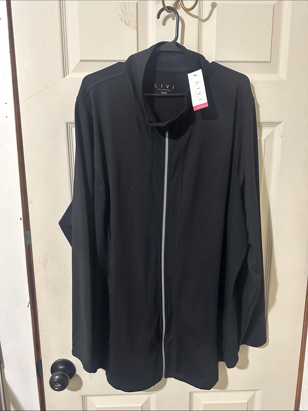 Lane Bryant Black Zip-Front athletic jacket